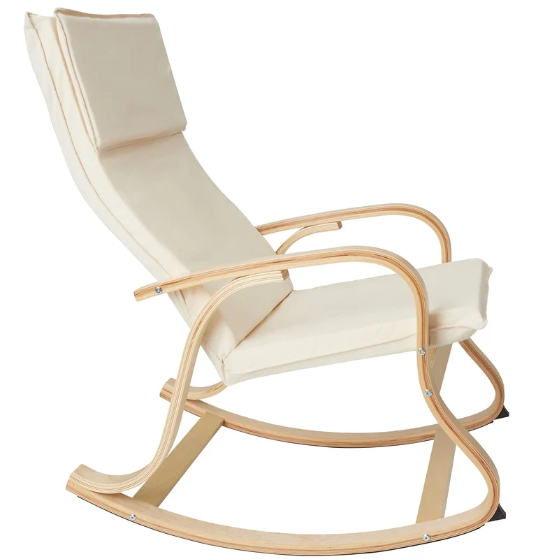 Fauteuil de lecture à bascule blanc