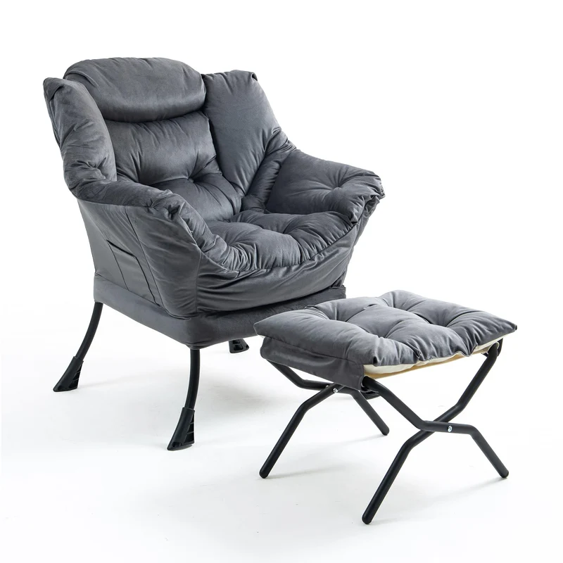 Fauteuil de lecture en velours
