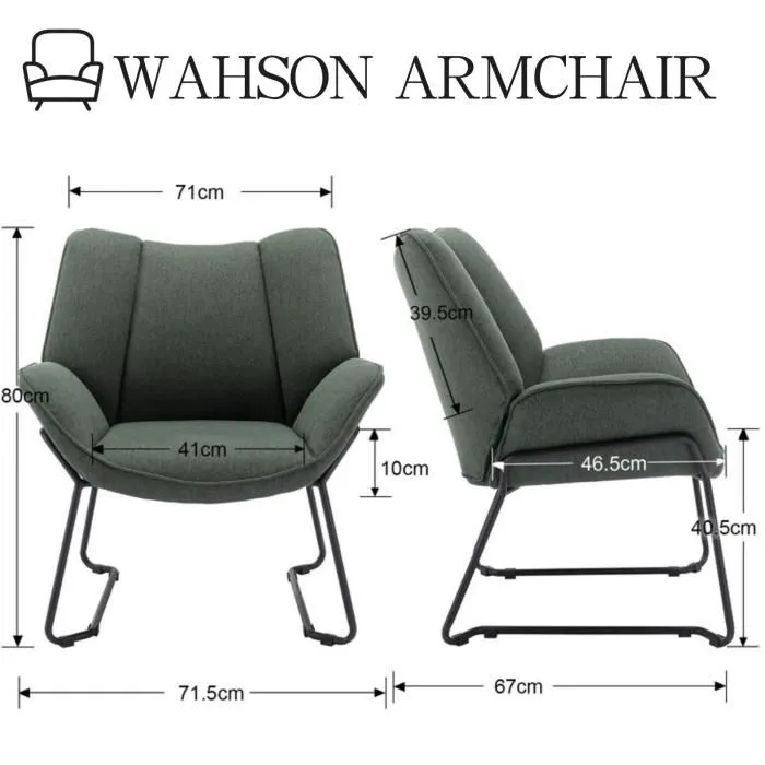 Fauteuil de lecture vert