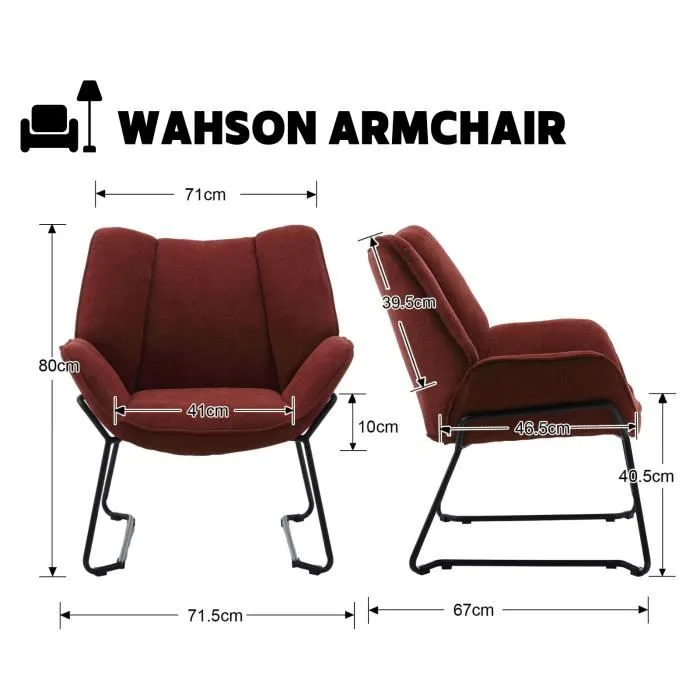 Fauteuil de lecture rouge