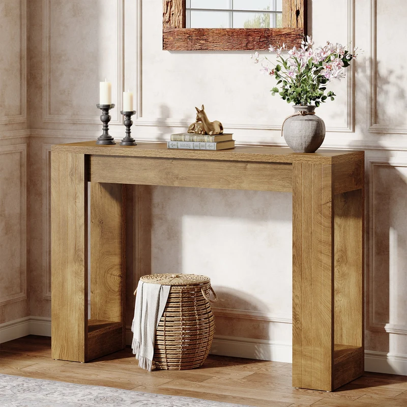 Tribesigns Console étroite de 105 cm, Table d'entrée rustique pour couloir et salon