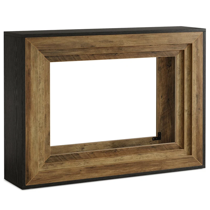 Console 105 cm avec 2 étagères, Table d'entrée étroite pour salon et hall d'entrée