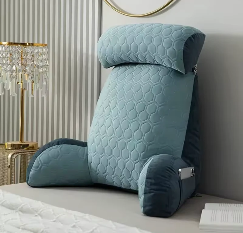Coussin de lecture gris