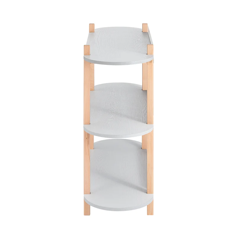 SoBuy HSTR01-H-HG Console d’Entrée avec 3 Niveaux, pour Salon et Chambre, Rangement Optimisé, Design Fonctionnel, Usage Quotidien – L100×P33×H88 cm, Bois, Gris