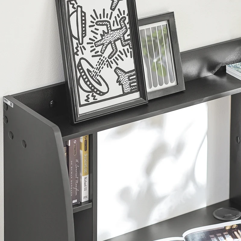 SoBuy FWT18-Sch Table Murale Bureau avec Étagère intégrée Armoire de Rangement Murale