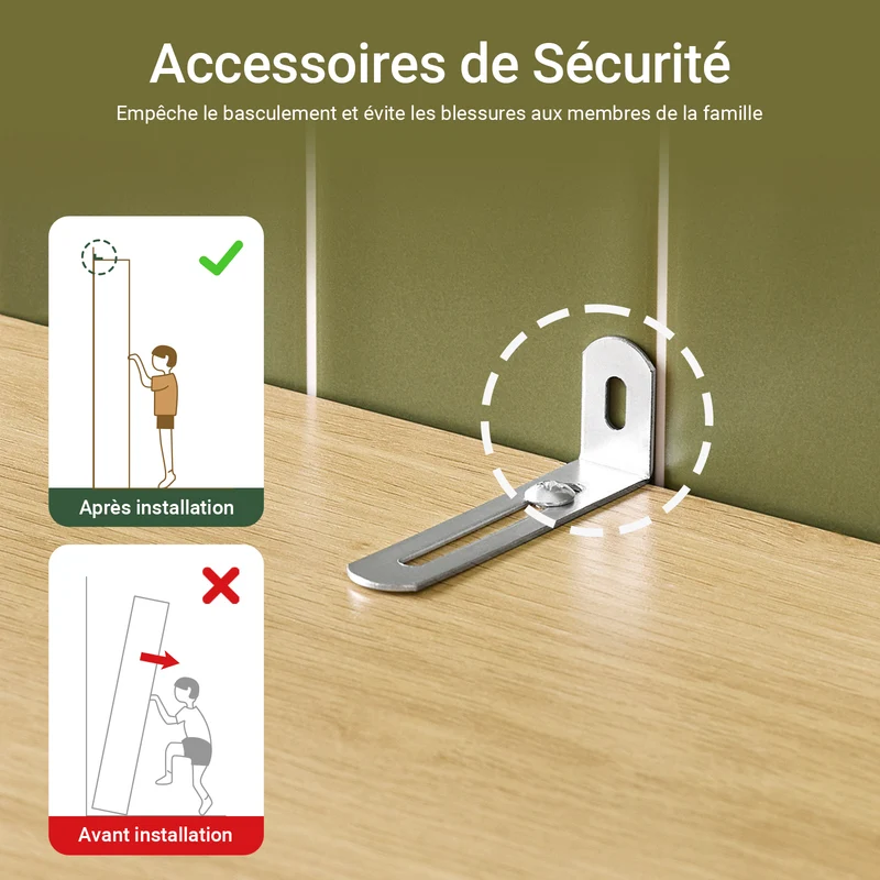 sebuyfr.comG236-WN Meuble Colonne de Salle de Bain Armoire Haute Meuble de Rangement avec étagères réglables, 1 Tiroir et 2 Portes