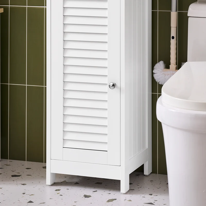 sebuyfr.comG236-WN Meuble Colonne de Salle de Bain Armoire Haute Meuble de Rangement avec étagères réglables, 1 Tiroir et 2 Portes