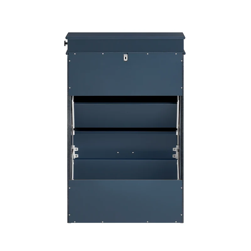 SoBuy FSR78-B Meuble à Chaussures Slim Bleu 24 cm – 2 Abattants, 8 Paires, FSC®