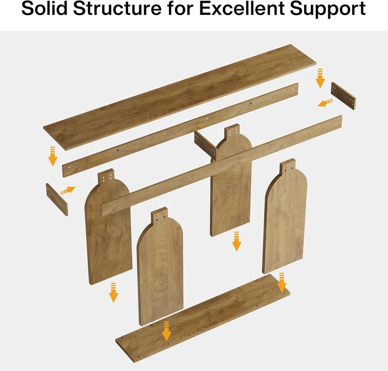 Tribesigns Console de 160 cm avec piètement en U, Table d'entrée longue et moderne à 2 étagères