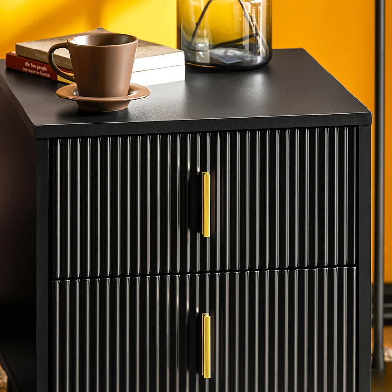 SoBuy FBT115-SCHx2 Lot de 2 Table de Chevet - Table de Nuit avec 2 tiroirs, Table d'appoint pour Chambre à Coucher - Meuble de Rangement Moderne, Noir L40 x P40 x H47 cm