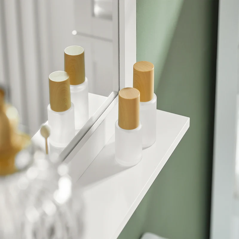 SoBuy FRG129-W Armoire Murale Salle de Bain avec Miroir, Format Compact, pour Salle de Bain et WC, Rangement Optimisé, Usage Quotidien – L40×P10×H49 cm, Blanc