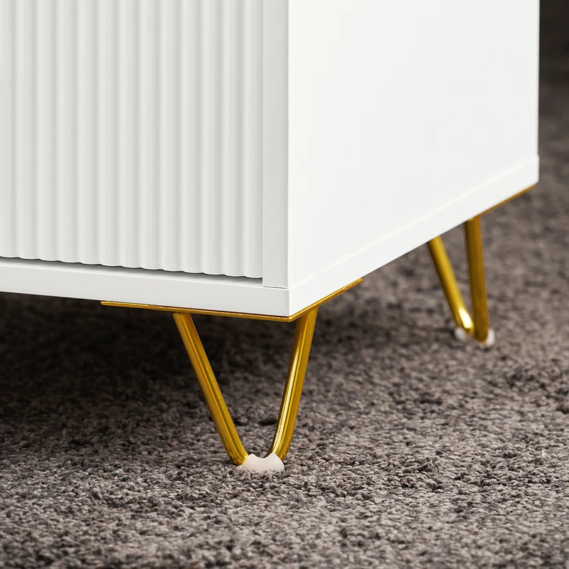 SoBuy FBT115-L-W Table de Chevet - Table de Nuit avec 3 tiroirs, Table d'appoint pour Chambre à Coucher - Meuble de Rangement Moderne, Blanc L40 x P40 x H63 cm