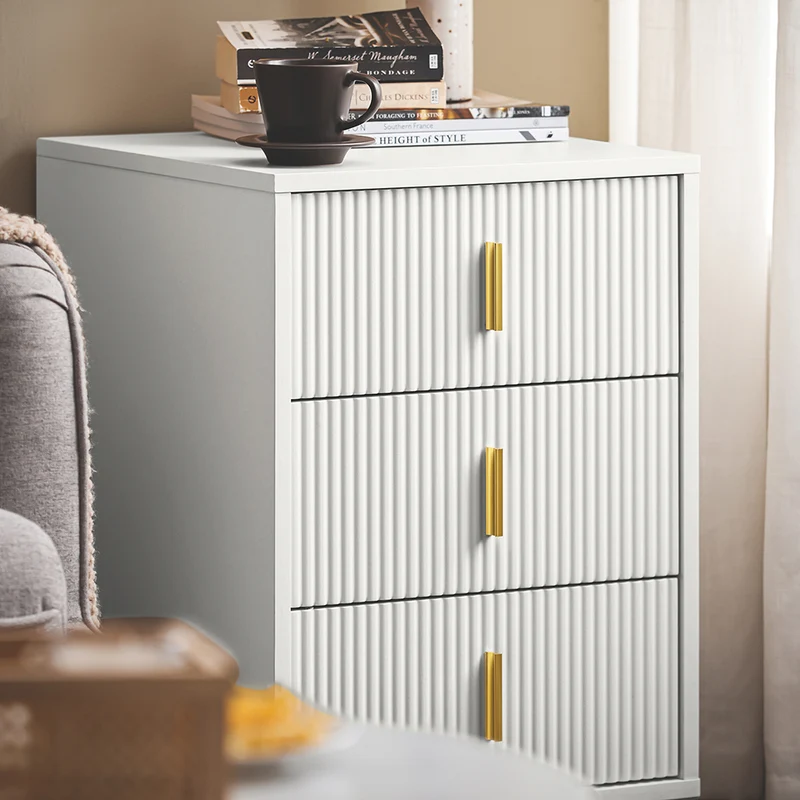 SoBuy FBT115-L-W Table de Chevet - Table de Nuit avec 3 tiroirs, Table d'appoint pour Chambre à Coucher - Meuble de Rangement Moderne, Blanc L40 x P40 x H63 cm