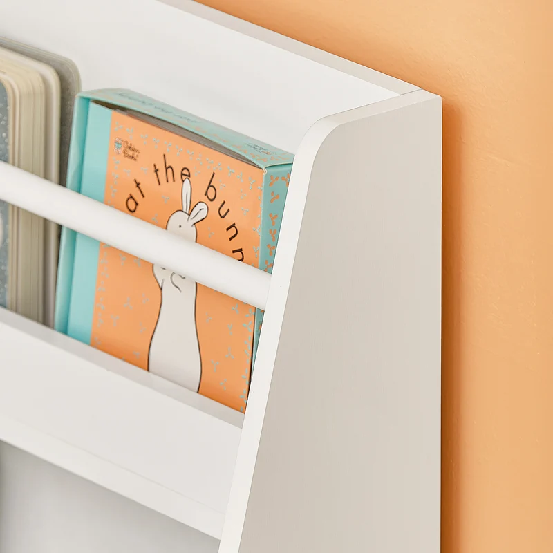 SoBuy KMB45-W Bibliothèque Montessorienne pour Enfants, Étagère à Livres pour Garçon, Fille, Chambre Enfant, Étagères à 3 hauteurs
