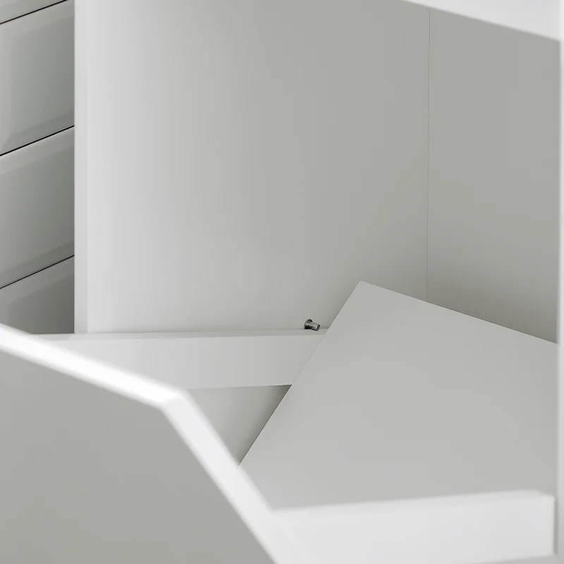SoBuy BZR110-W Armoire à Linge avec 1 Porte – L40×P39×H86 cm, Charge 25 kg, MDF E1, Blanc