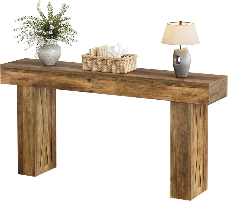 Tribesigns Table console étroite de 160 cm, Table basse moderne pour couloir Table d'entrée pour salon