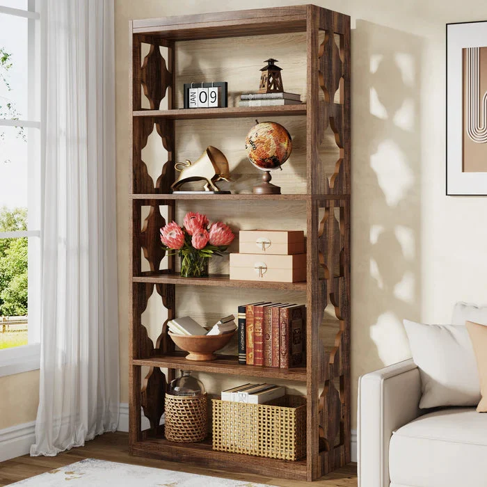 Tribesigns Bibliothèque à 5 niveaux, Bibliothèque en bois de 179 cm