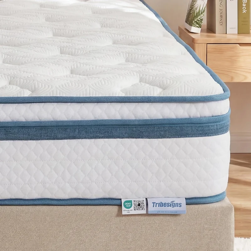 Tribesigns Matelas à ressorts ensachés H3, Fermeté moyenne en mousse viscoélastique orthopédique