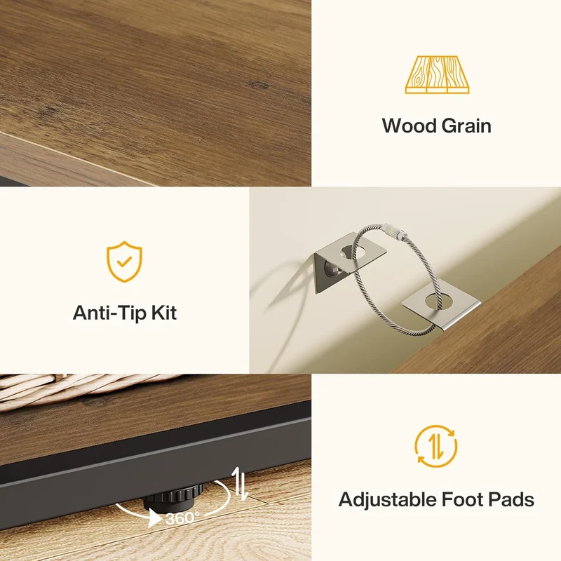Tribesigns Table basse à 6 niveaux avec compartiments de rangement de 120 cm pour couloir et salon