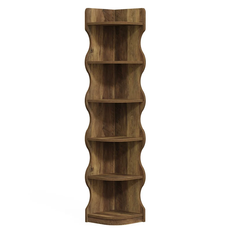 Tribeisgns Étagère d'angle, Étagère moderne à 6 niveaux de 180 cm