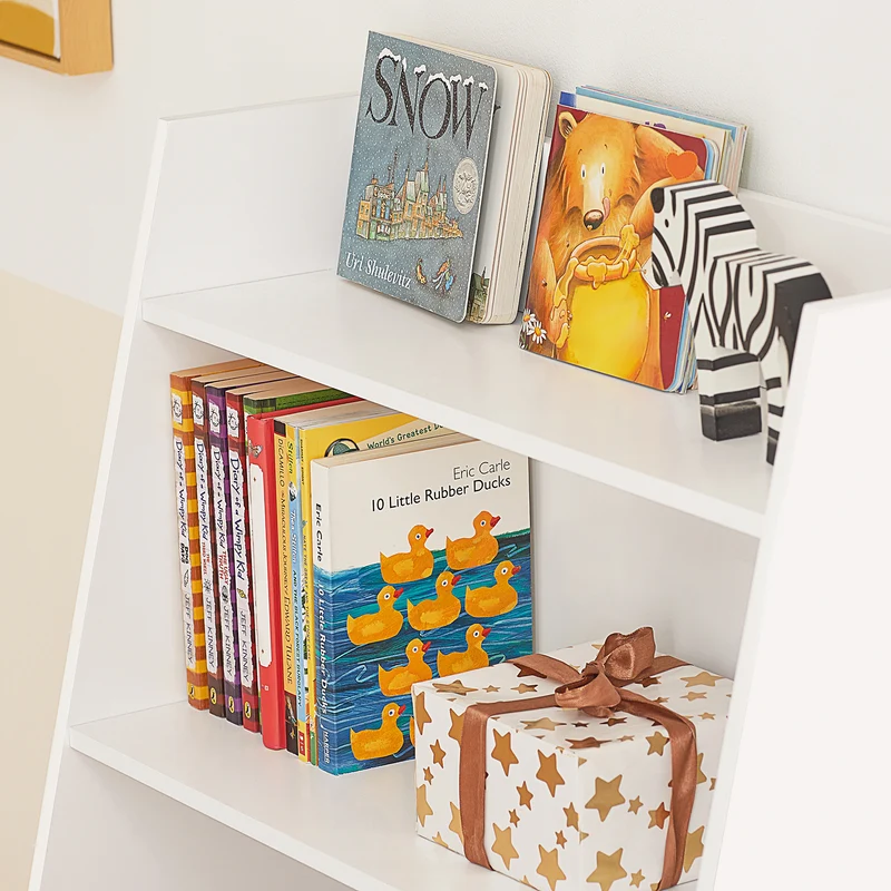 SoBuy KMB47-W Bibliothèque Étagère à Livres Étagère de Rangement pour Livres et Jouets Enfant, Porte-revues avec 3 étagères, 60x25x80 cm