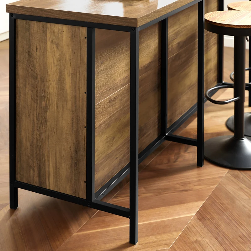 SoBuy KNL01-F Ìlot Central Cuisine Industriel 170 cm – Plan de Travail XXL, Buffet Bar Vintage