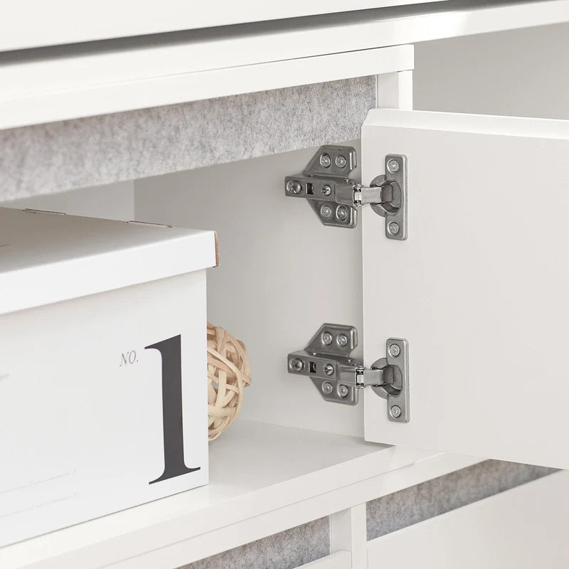 SoBuy FSR134-W Banc à Chaussures Modulable avec Armoire sur Pieds, Meuble d'Entrée – 124x24x126 cm, Blanc