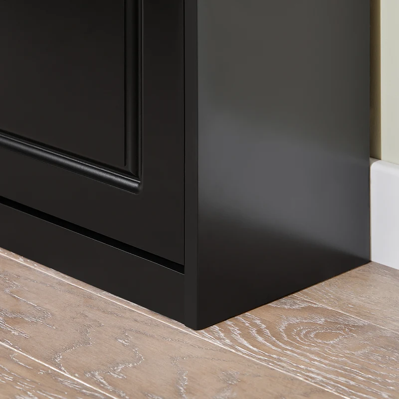 SoBuy FSR94-SCH – Armoire à Chaussures Slim 24 cm – 3 Abattants, 12 Paires – Noir Mat FSC®