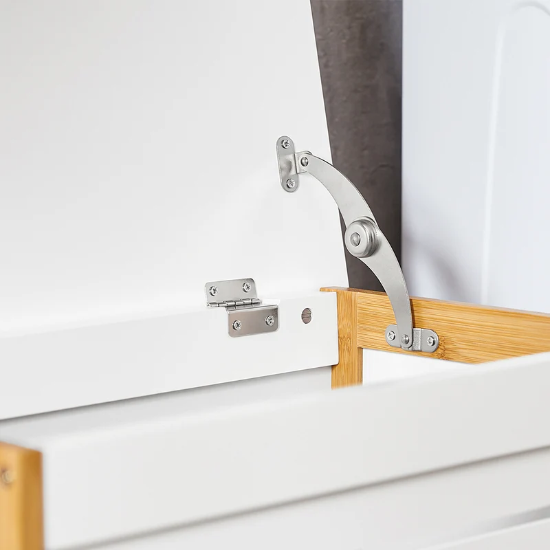 SoBuy FSS66-WN Corbeille à Linge, Coffre à Linge, Panier de Rangement, Corbeille Linge Sale avec Couvercle, Porte Vêtement Pour Laverie Salle de Bain