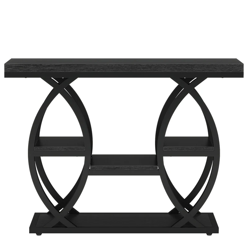 Tribesigns Console de 100 cm, Table de canapé à 4 niveaux Table d'entrée avec étagères
