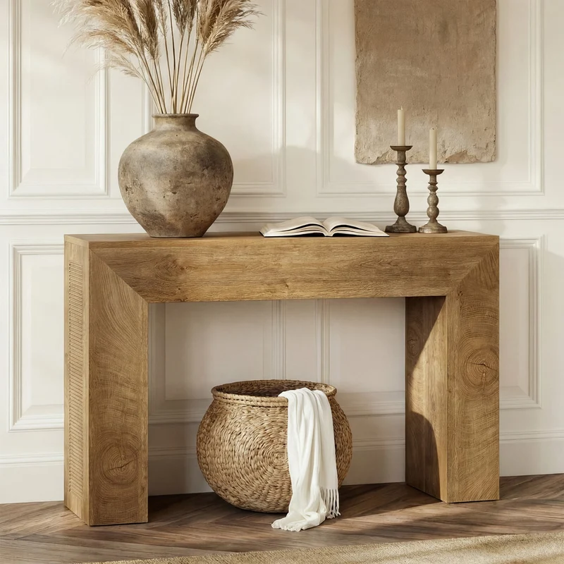 Tribesigns Console pour l'entrée, Table d'appoint étroite de 110 cm de long style campagnard