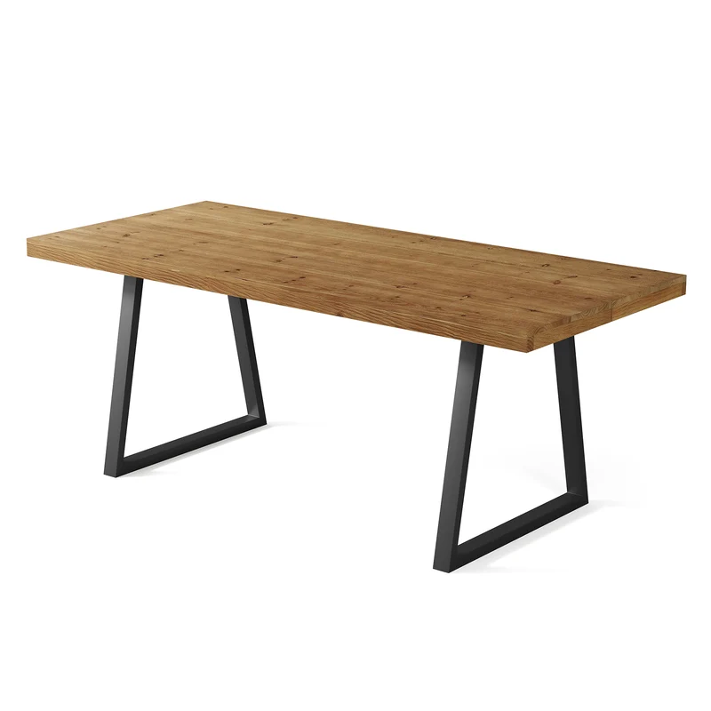 Tribesigns Bureau industriel de 160 cm, plateau en bois massif et pieds robustes en métal