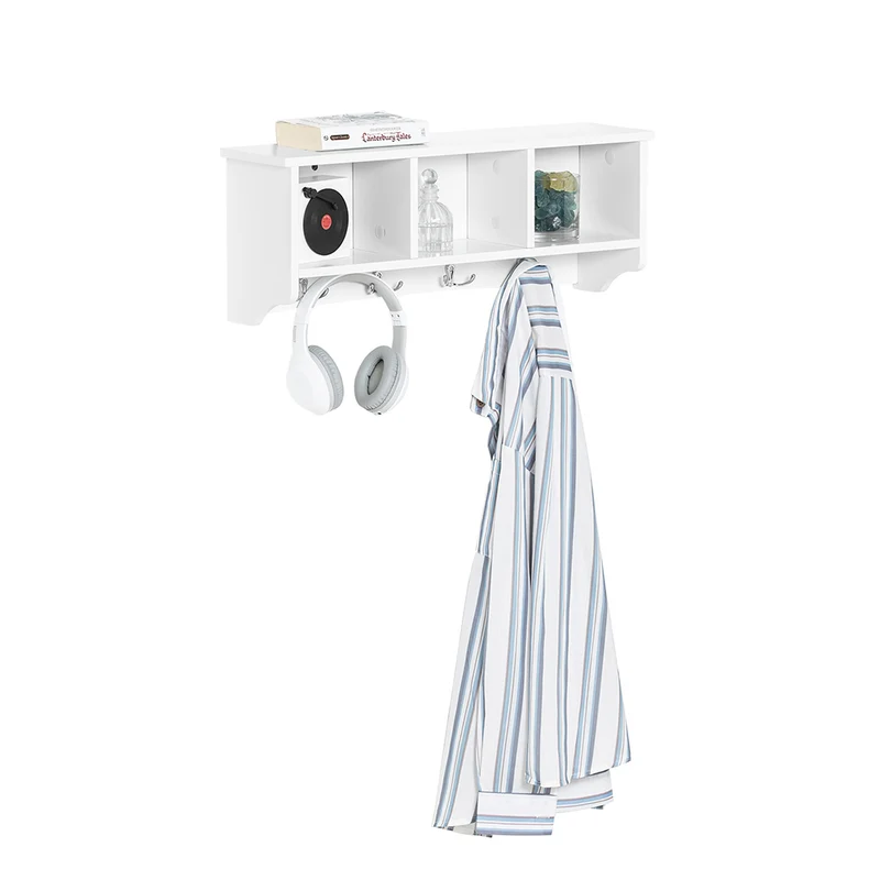 sebuyfr.comG48-W Portemanteau Étagère murale Porte-manteau salle de bain Meuble d’entrée