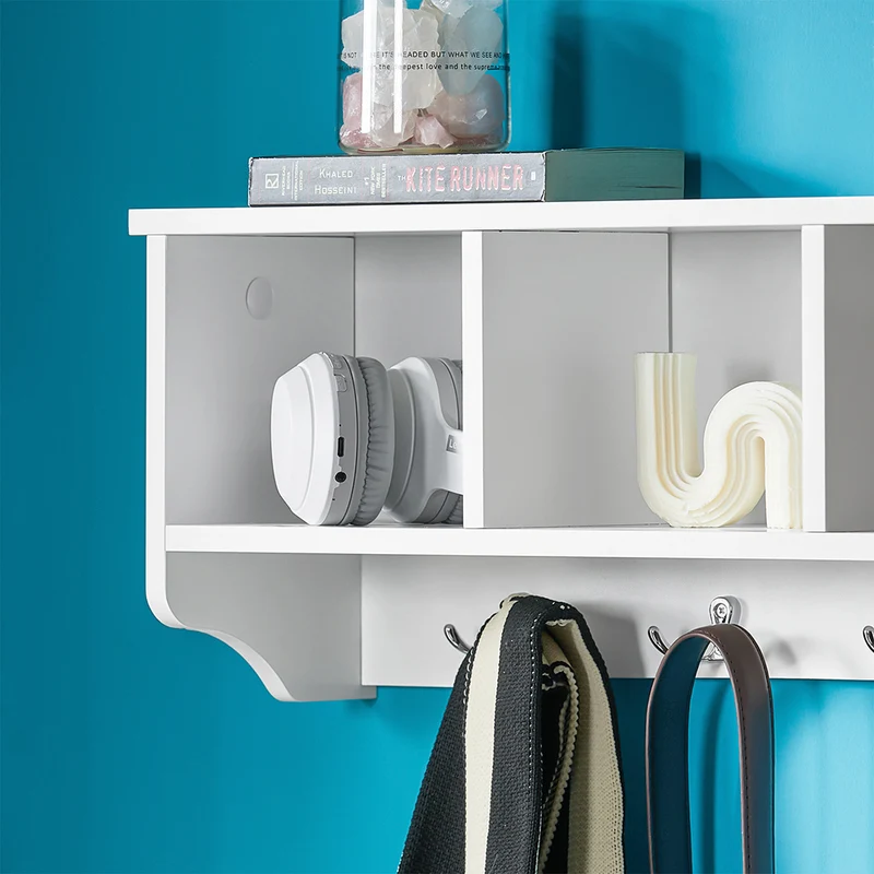 sebuyfr.comG48-W Portemanteau Étagère murale Porte-manteau salle de bain Meuble d’entrée
