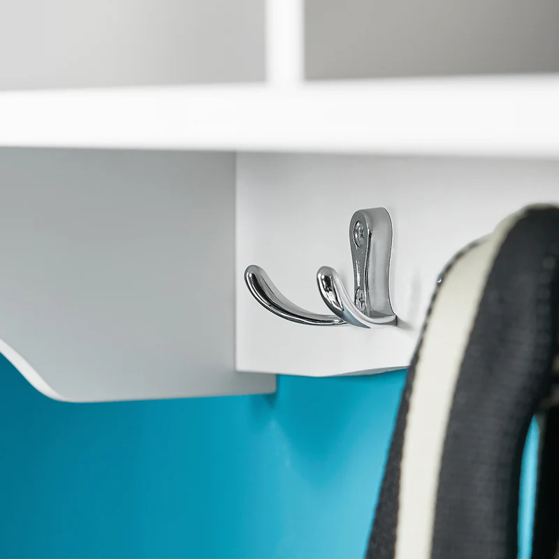 sebuyfr.comG48-W Portemanteau Étagère murale Porte-manteau salle de bain Meuble d’entrée