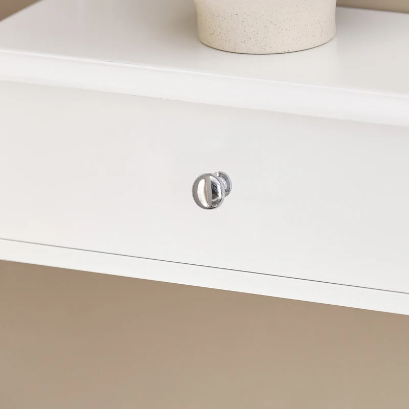 sebuyfr.comG43-W Etagere Murale avec 2 Tiroirs - Étagère Flottante Moderne pour Entrée, Salon, Cuisine & Chambre - Blanc 64x15x10cm