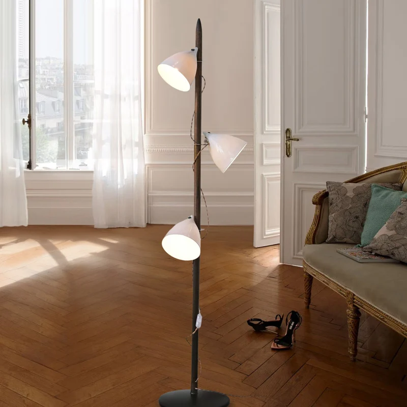 LE PERCHOIR - Lampadaire 165cm - Bois Brun