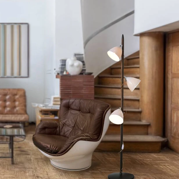LE PERCHOIR - Lampadaire 165cm - Bois Brun