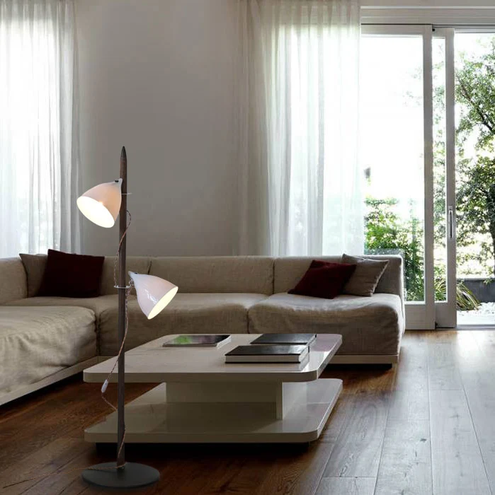 LE PERCHOIR - Lampadaire 130cm - Bois Brun