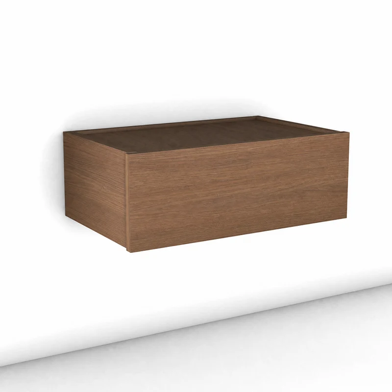 Dalea Wall Shelf with Drawer · Walnut Decor – 1 Module