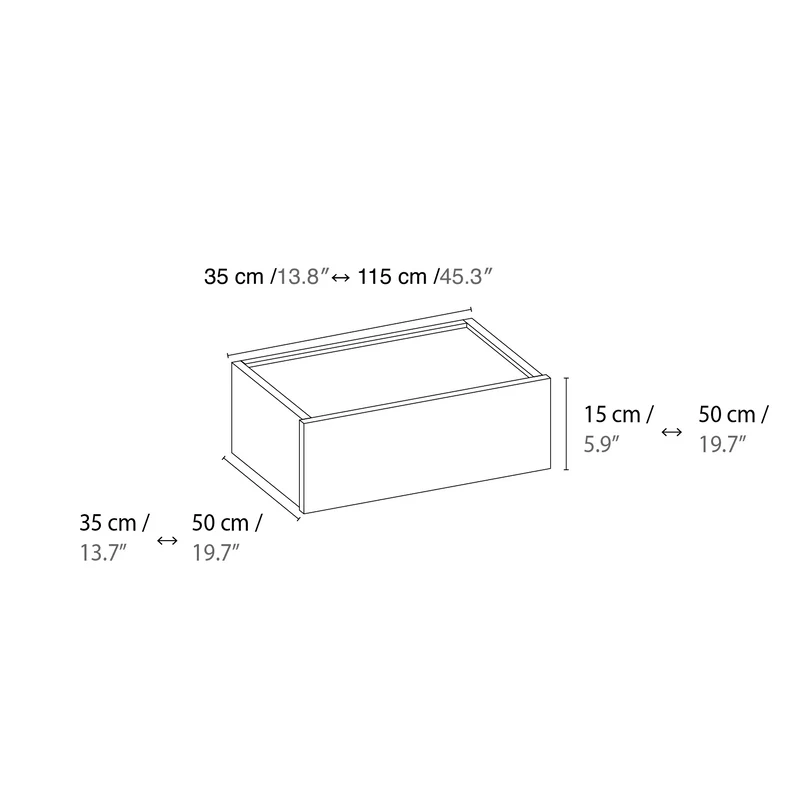 Dalea Floating Shelf with Drawer · Oak Decor – 1 Module