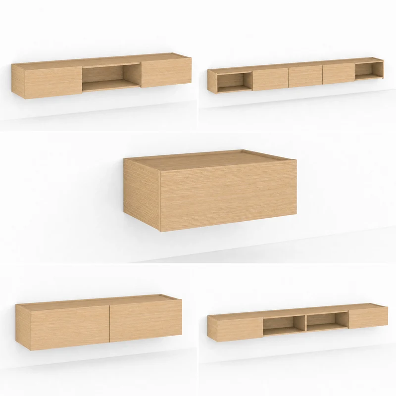 Dalea Floating Shelf with Drawer · Oak Decor – 1 Module