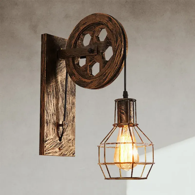 Applique Murale Industrielle Rustique