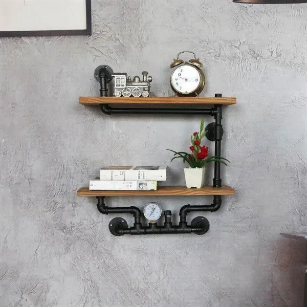 Étagère Murale Industrielle 2 Tablettes