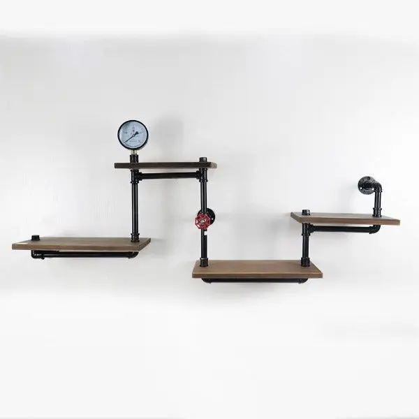 Étagère Murale Industrielle De Salon