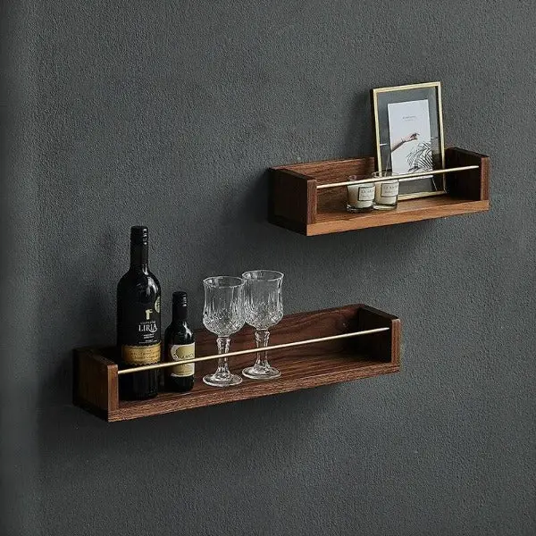 Étagère Murale Industrielle En Bois