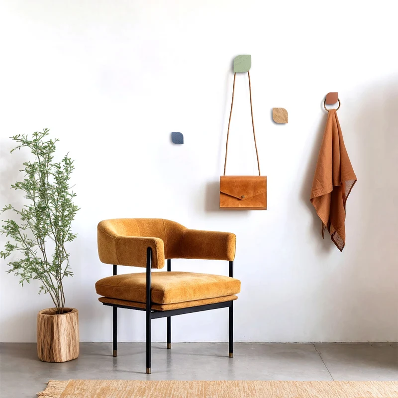 Cielo Set of Three Wall Hook · Large Terracota