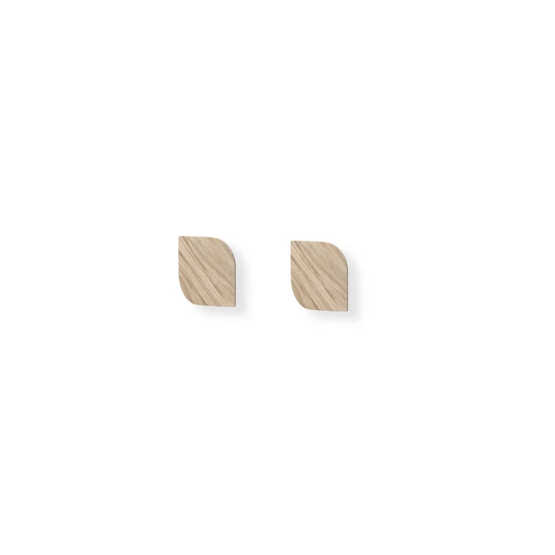 Cielo Set of Two Wall Hook · Large White pigmented oak