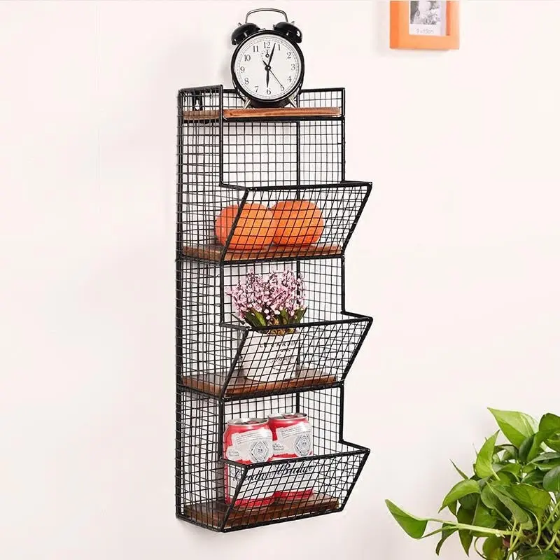 Étagère Murale Industrielle Panier