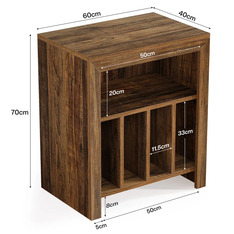 Tribesigns Support pour tourne-disque, Meuble de rangement pour disques vinyles